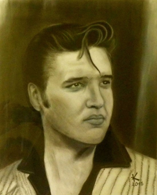 Elvis Presley - suhi pastel