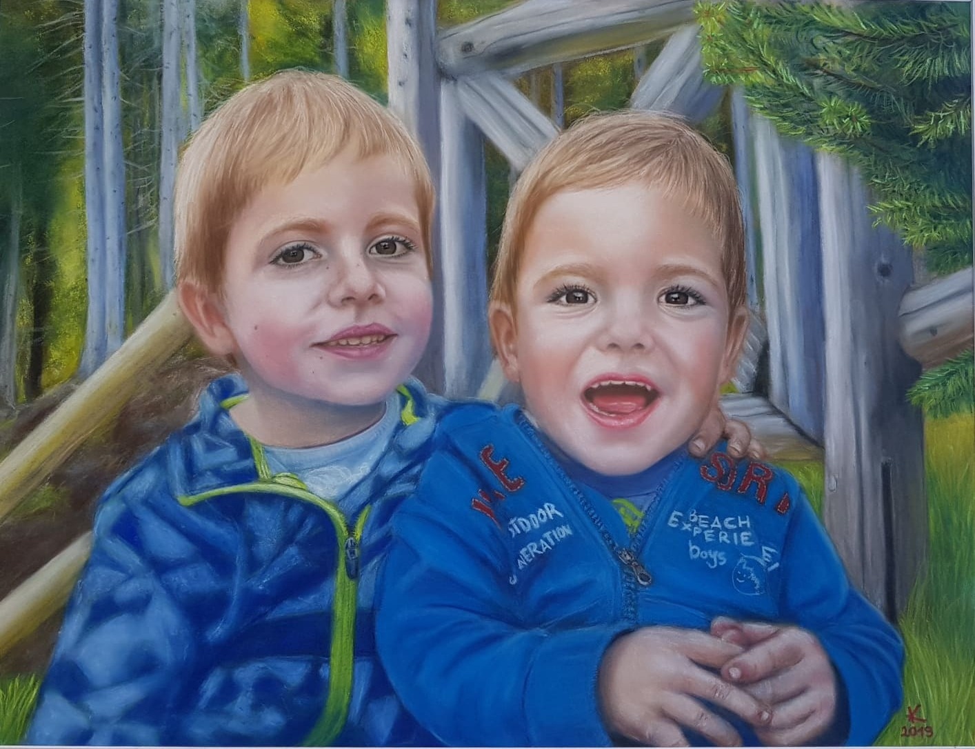 Risanje po naročilu, Portret bratcev