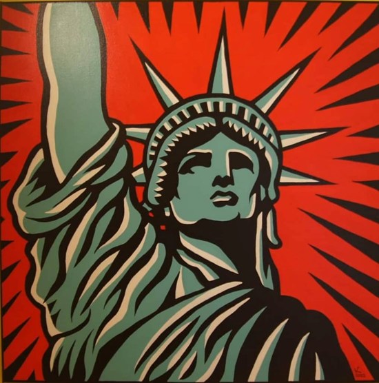 Kip svobode - Reprodukcija slike Statue of Liberty-Burton Morris