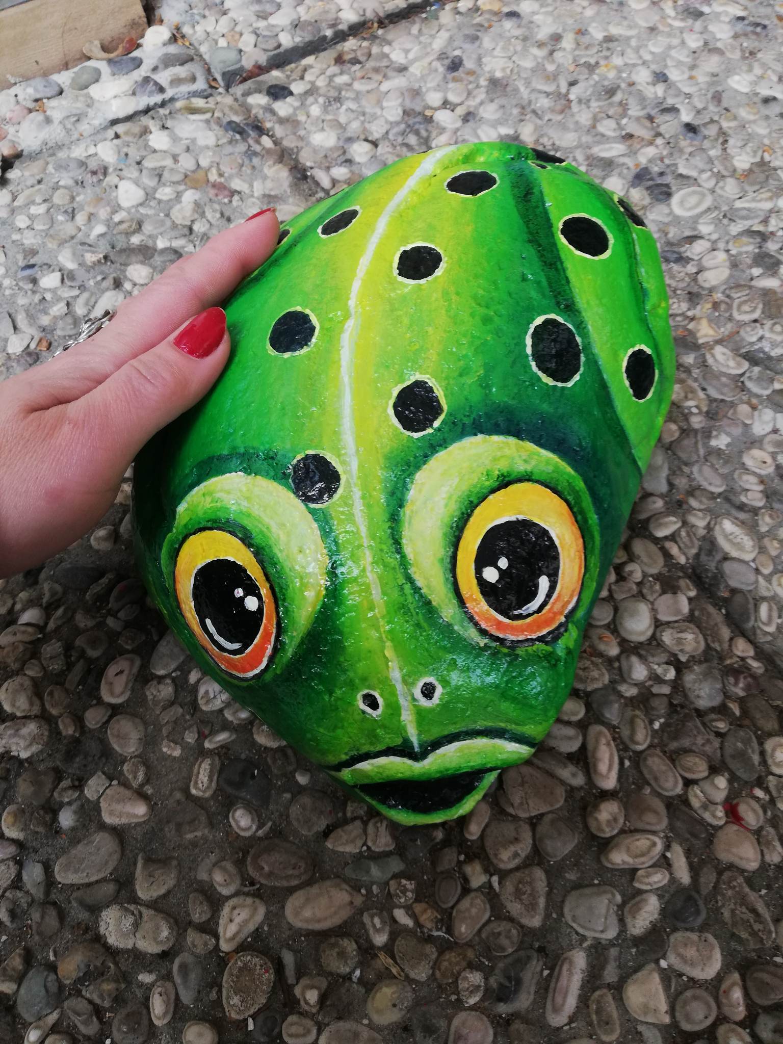 Žaba XXL 3D, kamen vrtna dekoracija