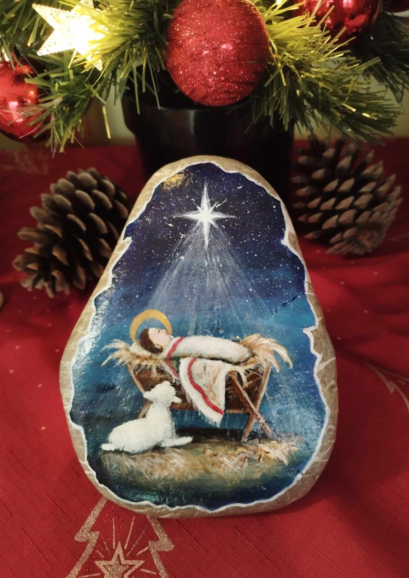 Motiv jezuščka z ovčko