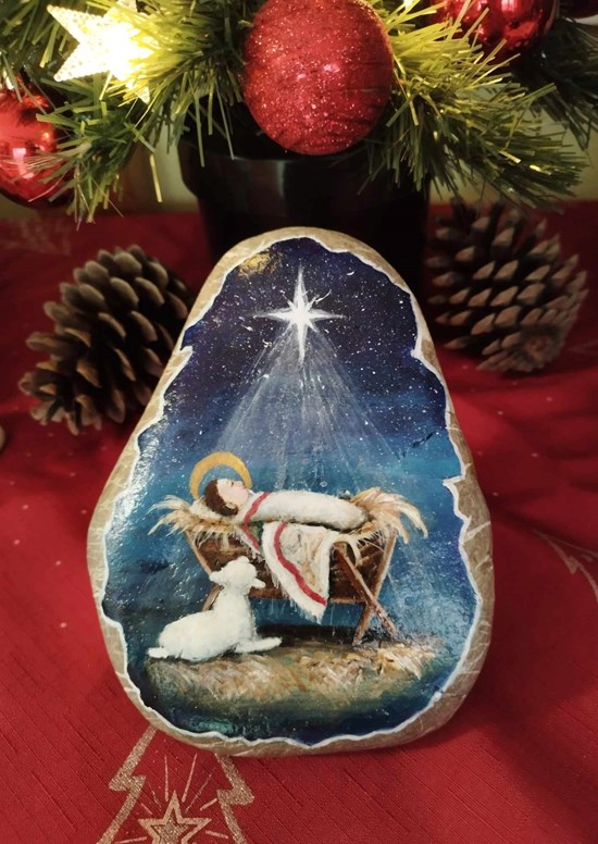 Motiv jezuščka z ovčko