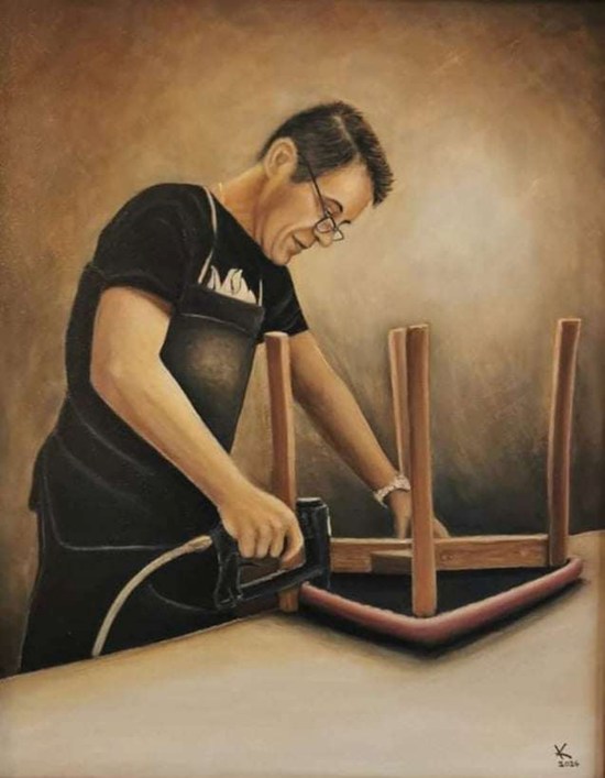 Boris Tapetništvo - portret na platnu